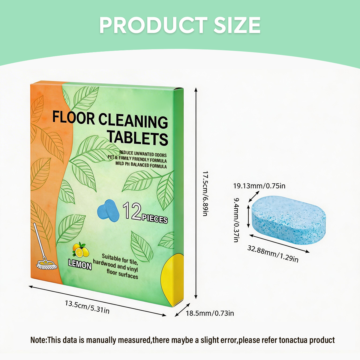 ShineDrop Pro Lemon pH-Neutral Multi-Surface Floor Cleaning Tablets