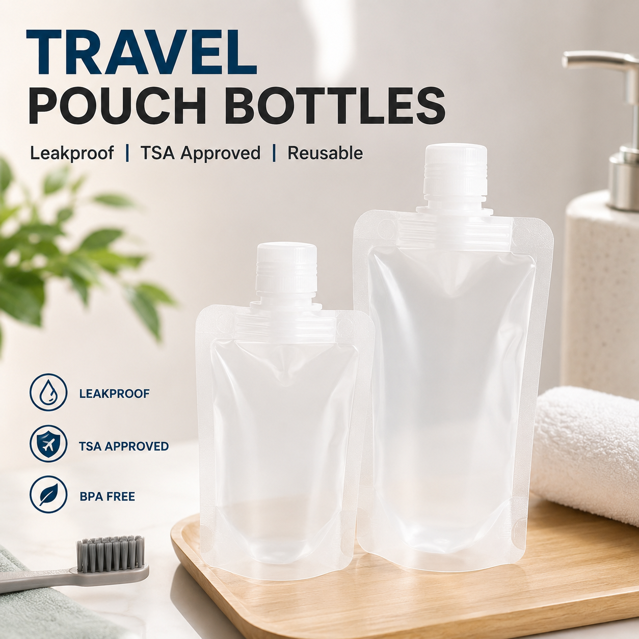 โ๏ธ Travel Sale-Leak Proof Toiletry Sample Bags