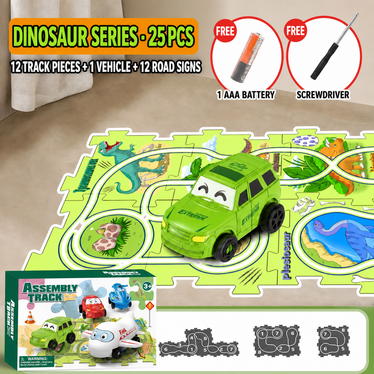 Puzzle Track Car Play Set