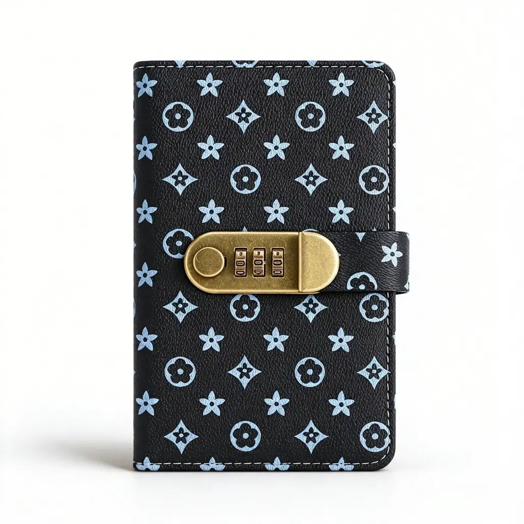 A6 Polyurethane Savings Binder with 3-Digit Resettable Lock – Budget Planner & Bill Organizer, 50 Sheets