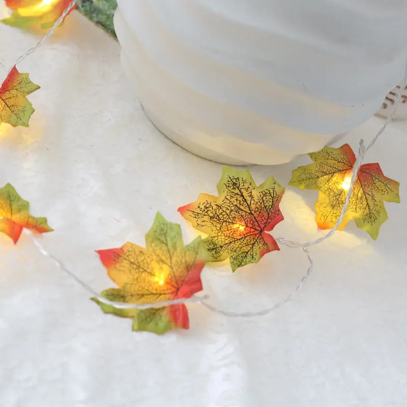 Fall Decorations for Home Maple Leaf Lights(19.7in 40 light)