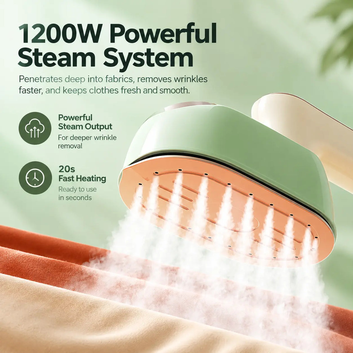 Portable 2-in-1 Travel Steamer & Iron