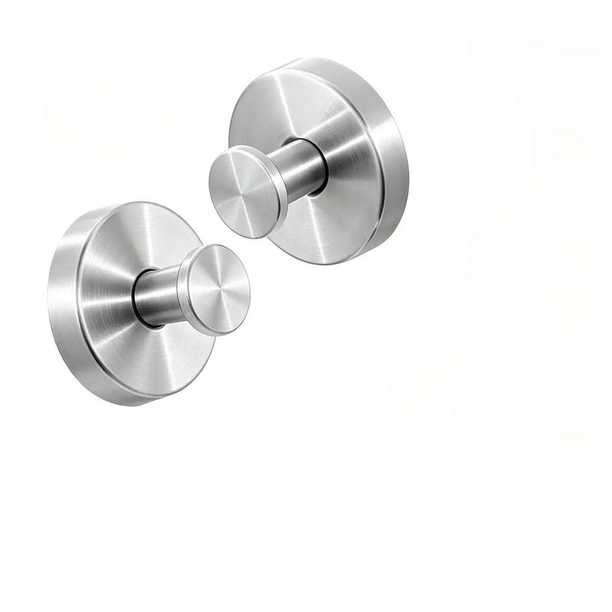 2-Pack Stainless Steel Suction Cup Hooks for Shower, 20 lbs Load