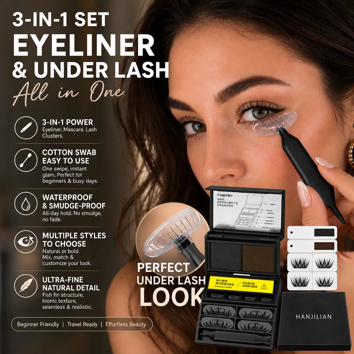 3-in-1 Eye Makeup Stamp Kit — Liner, Lower Lashes & Beauty Mark