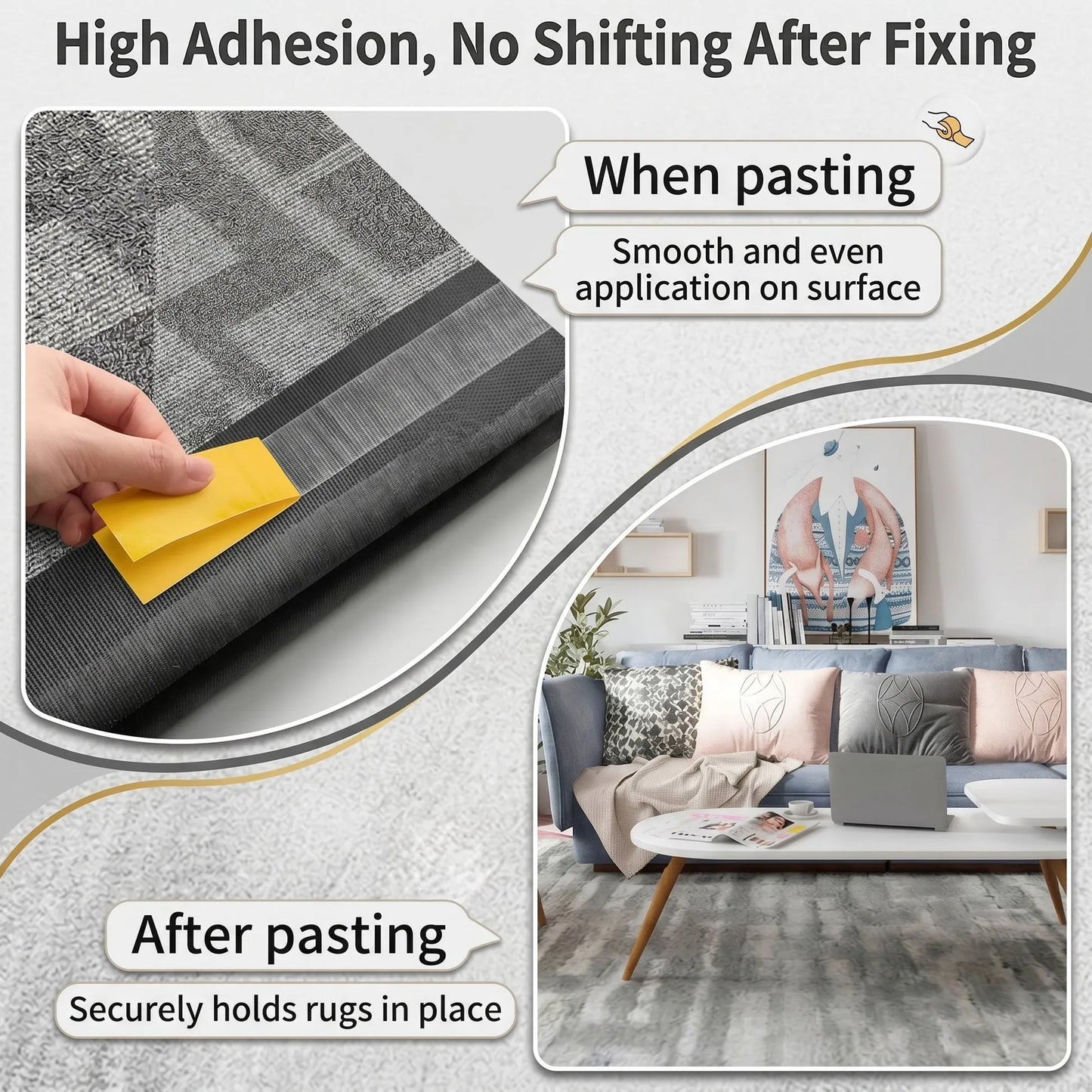 Heavy-Duty Removable Double-Sided Tape, 4 cm × 20 m, Multi-Surface Mounting