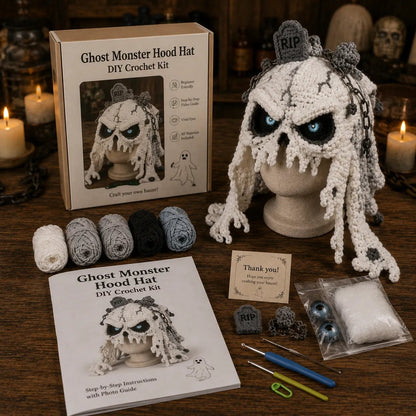 Halloween Monster Hood DIY Crochet Kit