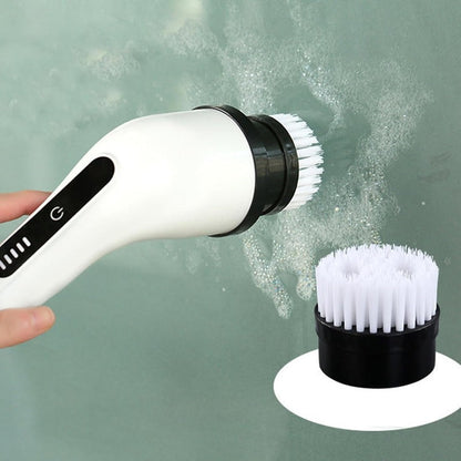Piulelife™ 8 Replaceable Brush Heads Electric Spin Scrubber Cordless Shower Cleaner