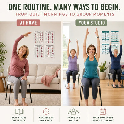 Chair Exercise Yoga Poster(10 x 8 inches)