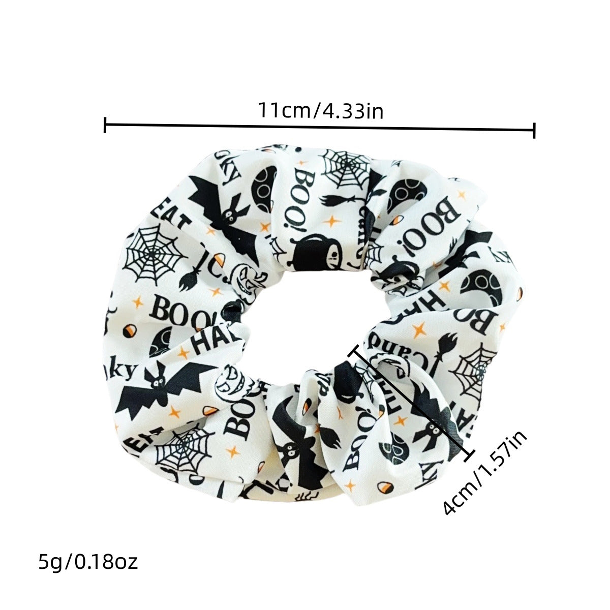 🎃 Hand-Illustrated Halloween Scrunchie Collection (6pc, Limited Batch)
