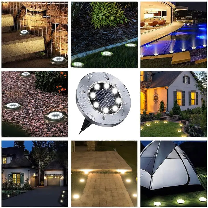 Outdoor Waterproof Solar Lights for Outside (8 Pack)