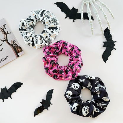 🎃 Hand-Illustrated Halloween Scrunchie Collection (6pc, Limited Batch)