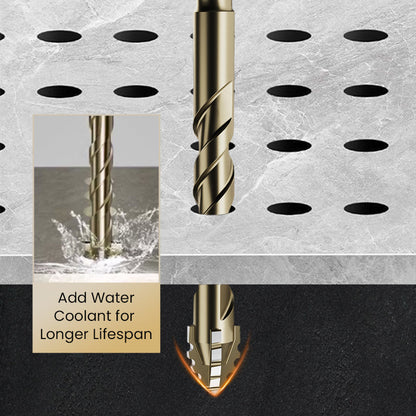 High-Strength 4-Flute Serrated Eccentric Drill Bit Kit - Durable & Versatile for All DIY Projects