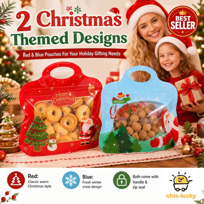 🎅Easy Fill, Easy Seal🎄Festive Self-Seal Treat Bags