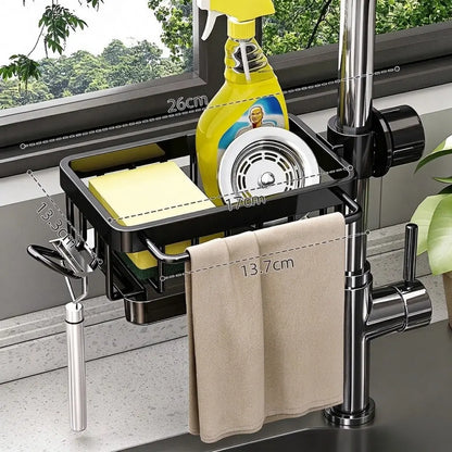 Faucet-Hanging Drain Rack with Removable Drip Tray