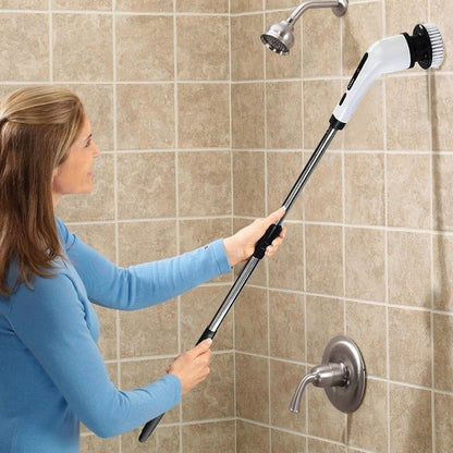 Piulelife™ 8 Replaceable Brush Heads Electric Spin Scrubber Cordless Shower Cleaner