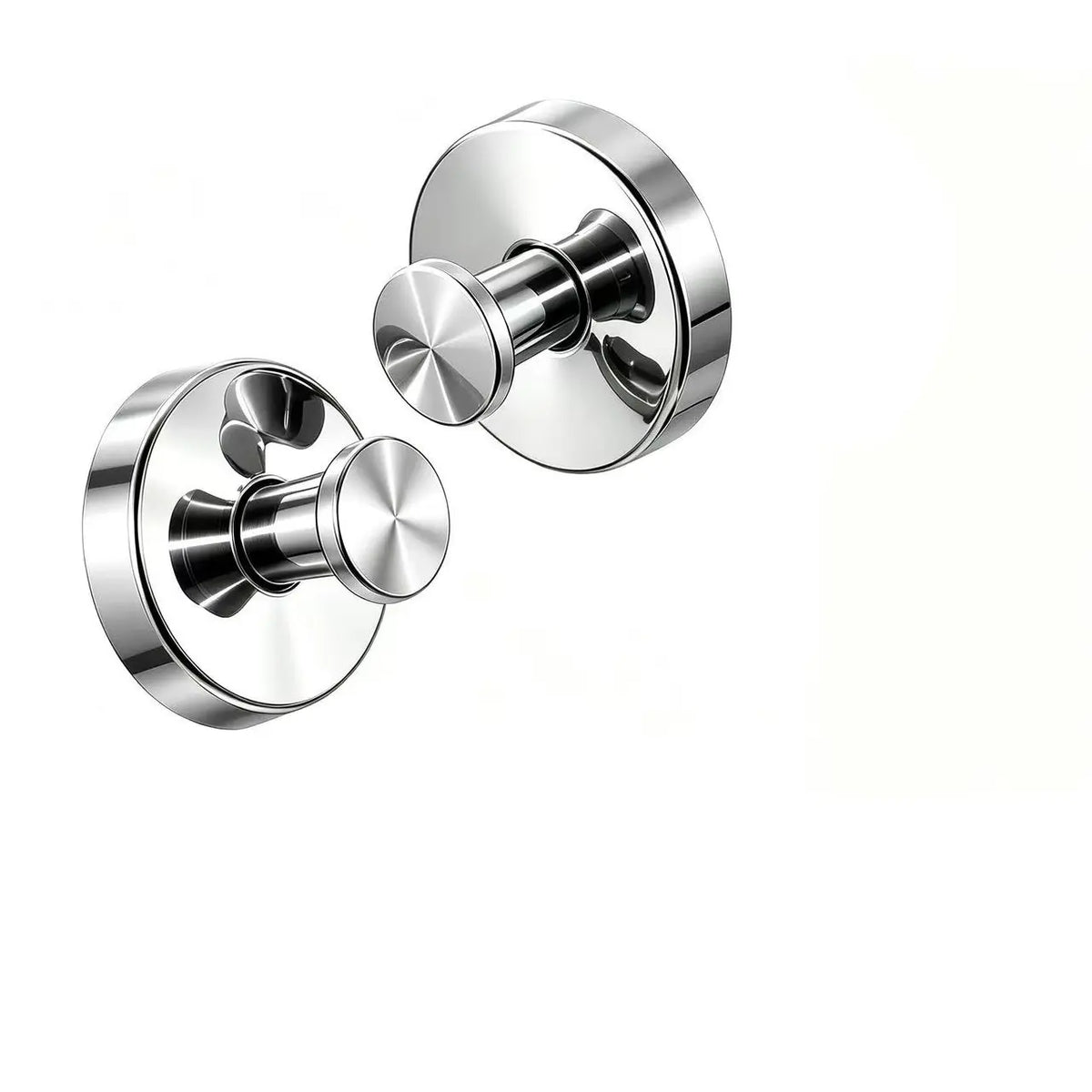 2-Pack Stainless Steel Suction Cup Hooks for Shower, 20 lbs Load