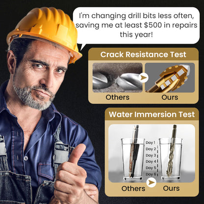 High-Strength 4-Flute Serrated Eccentric Drill Bit Kit - Durable & Versatile for All DIY Projects
