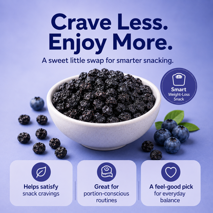 🫐🫐Snack Smarter. Feel Lighter.  💯💯A Naturally Sweet Blueberry Snack for Your Weight-Management Routine-100g*1Bag