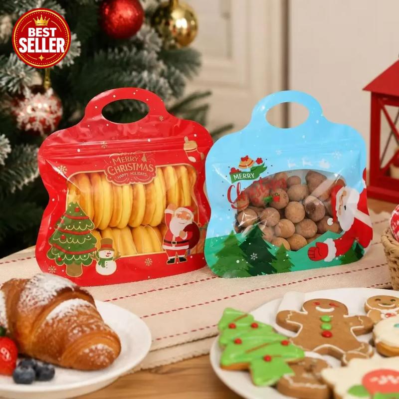 🎅Easy Fill, Easy Seal🎄Festive Self-Seal Treat Bags