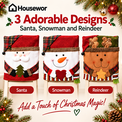 🎅✨Christmas Themed Chair Cover (20.5 × 18.5 in)