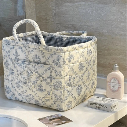 🔥 Machine Washable Floral Car Storage Basket  🌸📦