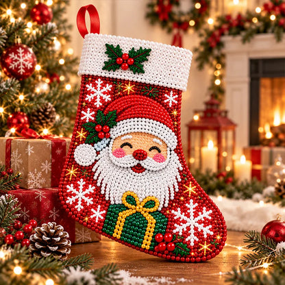 DIY Diamond Painting Christmas Stocking