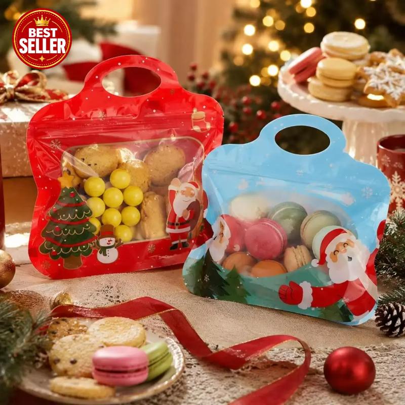 🎅Easy Fill, Easy Seal🎄Festive Self-Seal Treat Bags