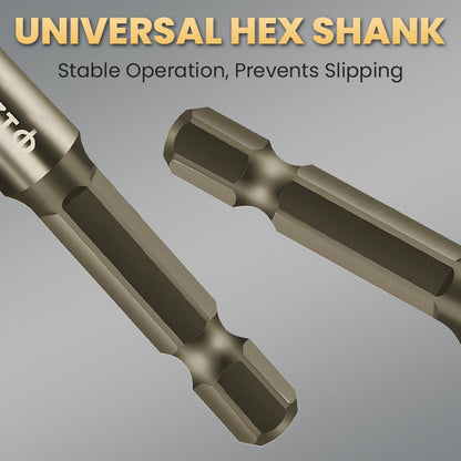 High-Strength 4-Flute Serrated Eccentric Drill Bit Kit - Durable & Versatile for All DIY Projects