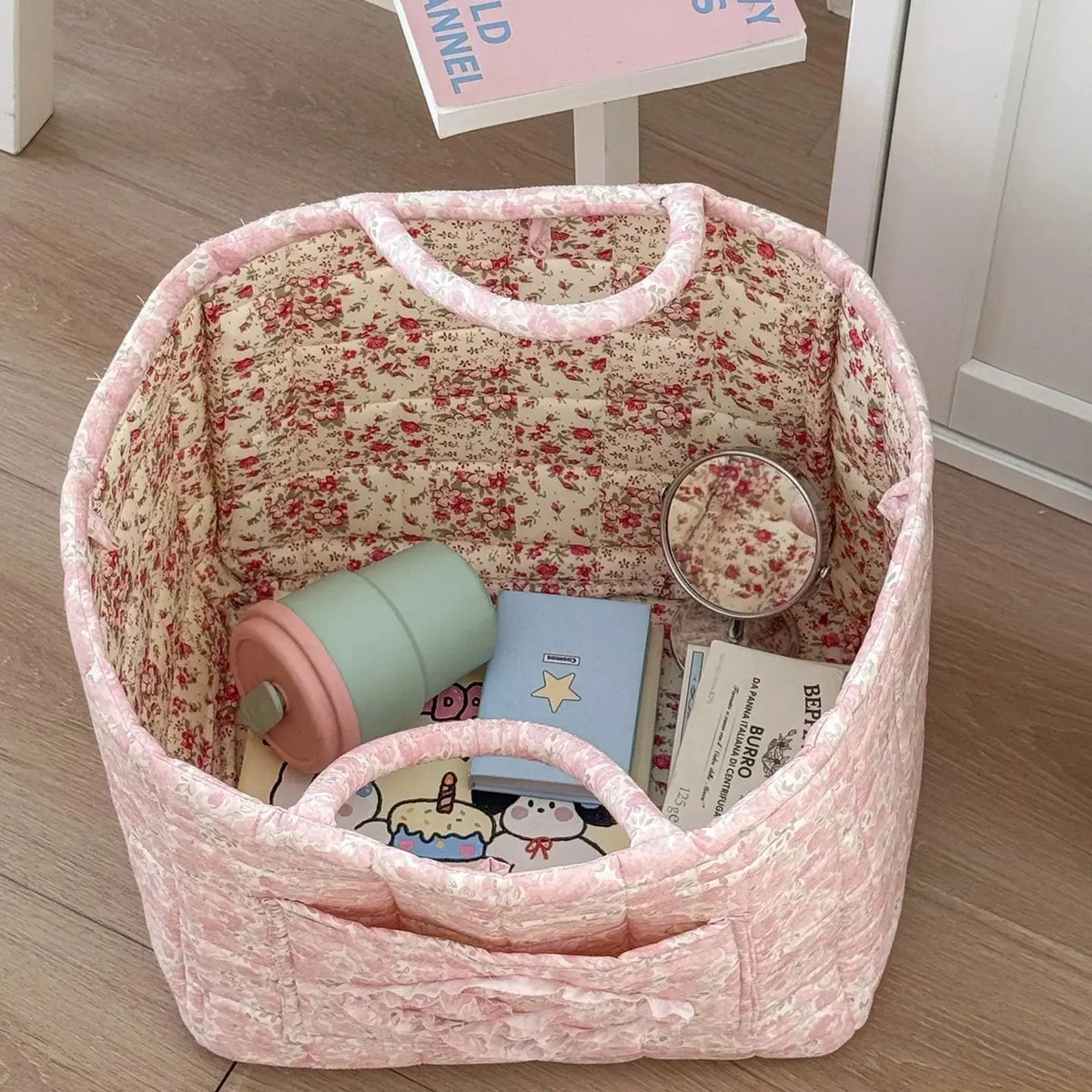 🔥 Machine Washable Floral Car Storage Basket  🌸📦