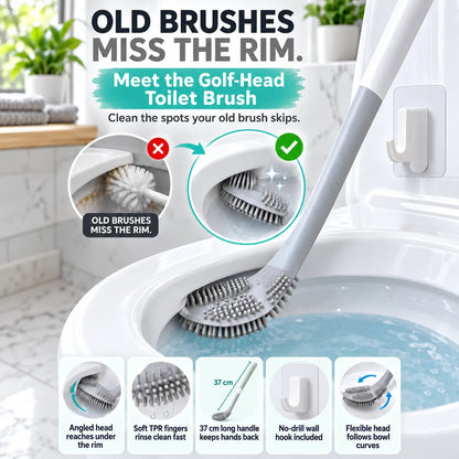 Golf brush head toilet brush