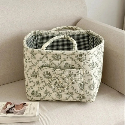 🔥 Machine Washable Floral Car Storage Basket  🌸📦