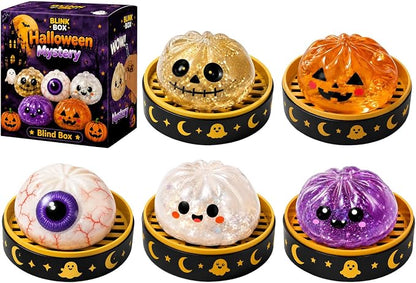 Halloween Steamed Bun Squishy Mystery Box Toy`