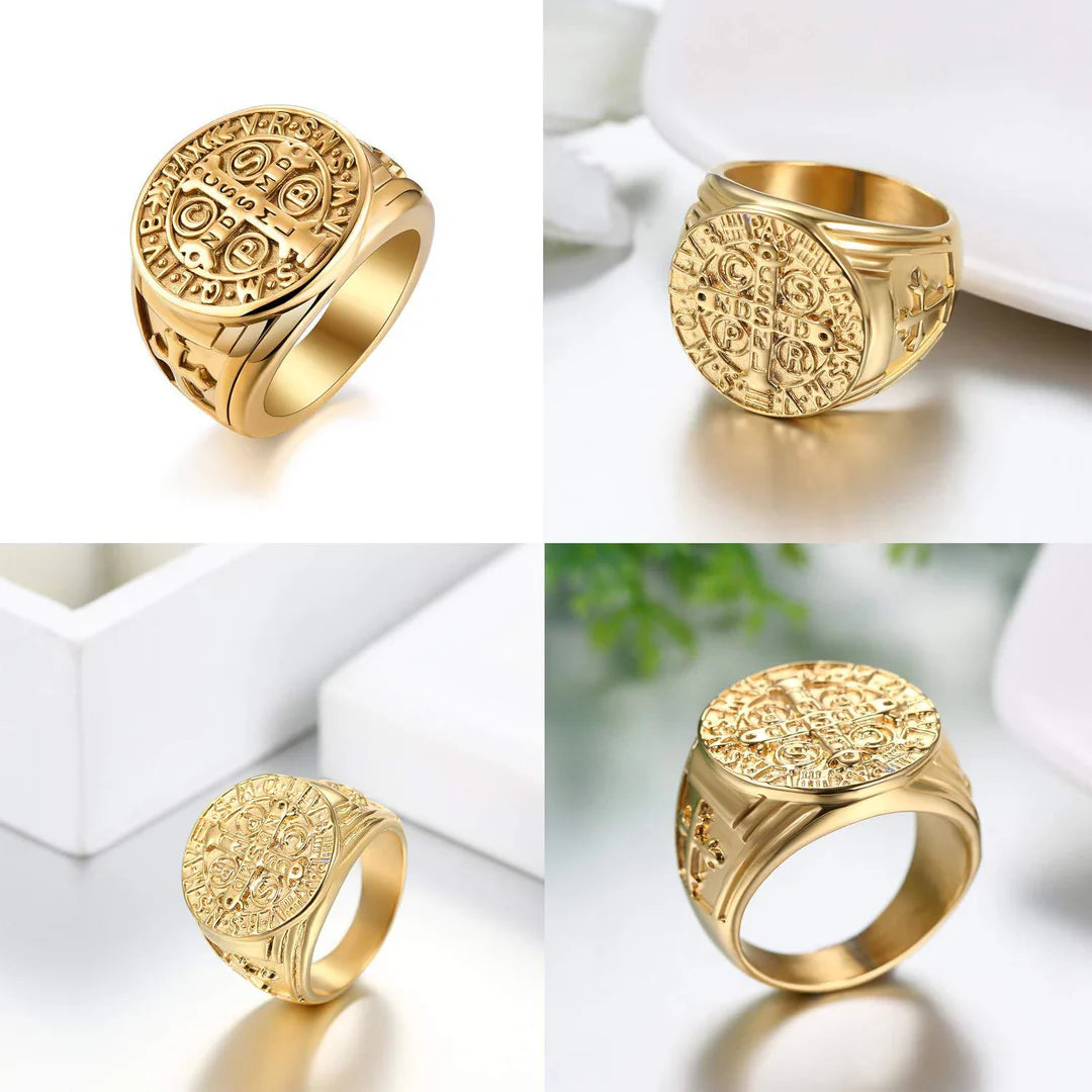 St. Benedict the Protector Titanium Ring