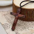 Crucifix Wooden Necklace