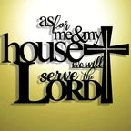 Faith - Filled Black Metal Wall Decor: Cross & As for Me & My House Verse