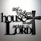 Faith - Filled Black Metal Wall Decor: Cross & As for Me & My House Verse