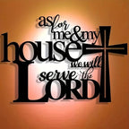 Faith - Filled Black Metal Wall Decor: Cross & As for Me & My House Verse
