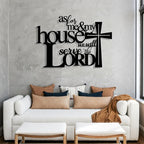 Faith - Filled Black Metal Wall Decor: Cross & As for Me & My House Verse