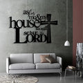 Faith - Filled Black Metal Wall Decor: Cross & As for Me & My House Verse