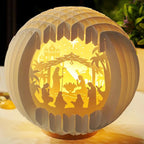 Paper Cutting Nativity Scene: A Glowing Embrace of Christmas Faith & Wonder