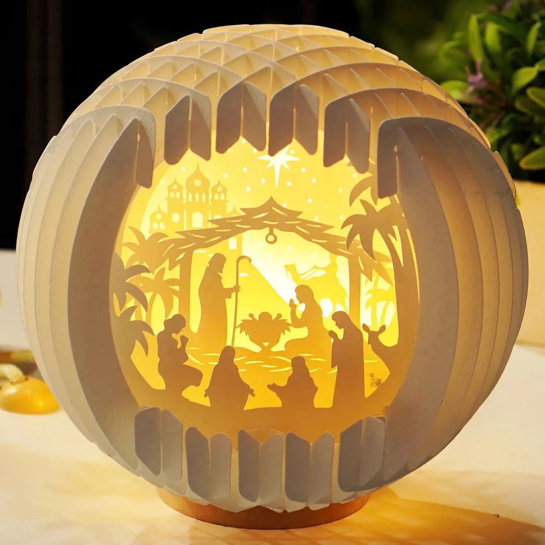 Paper Cutting Nativity Scene: A Glowing Embrace of Christmas Faith & Wonder