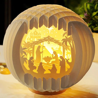 Paper Cutting Nativity Scene: A Glowing Embrace of Christmas Faith & Wonder