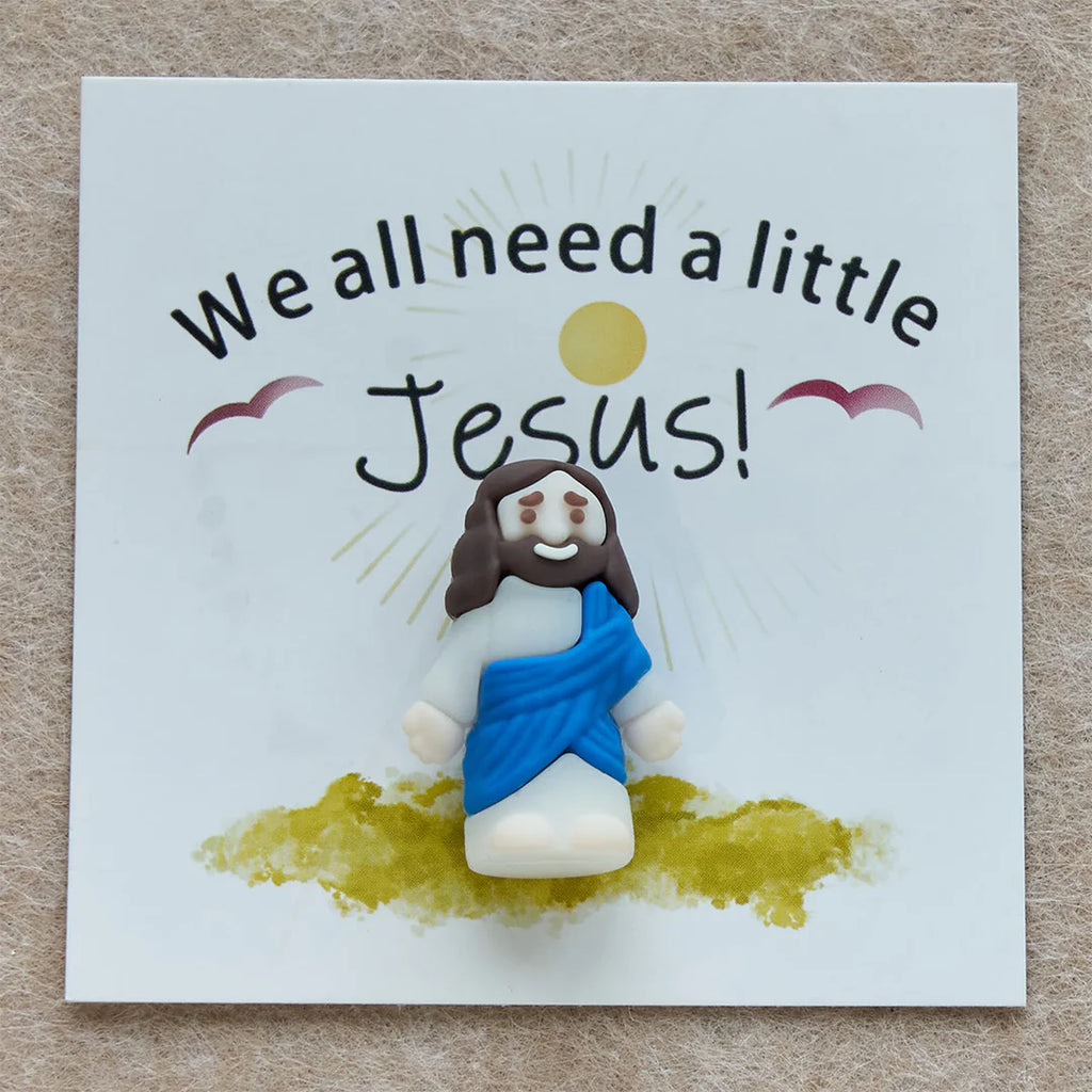 Mini Jesus Figurine with Card: We All Need A Little Jesus ( 5PCS SET)