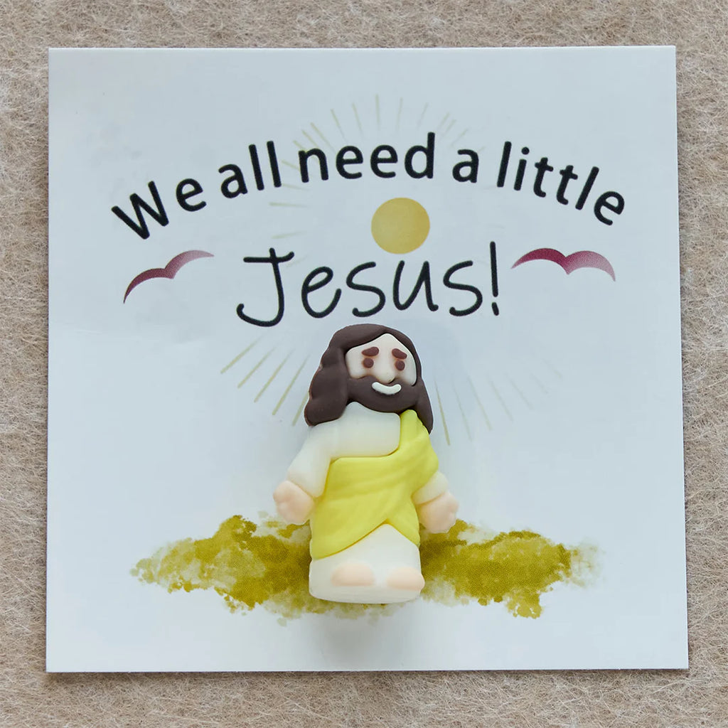 Mini Jesus Figurine with Card: We All Need A Little Jesus ( 5PCS SET)