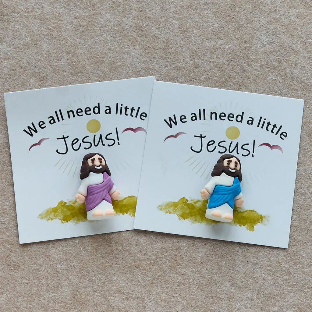 Mini Jesus Figurine with Card: We All Need A Little Jesus ( 5PCS SET)