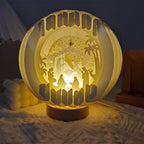 Paper Cutting Nativity Scene: A Glowing Embrace of Christmas Faith & Wonder