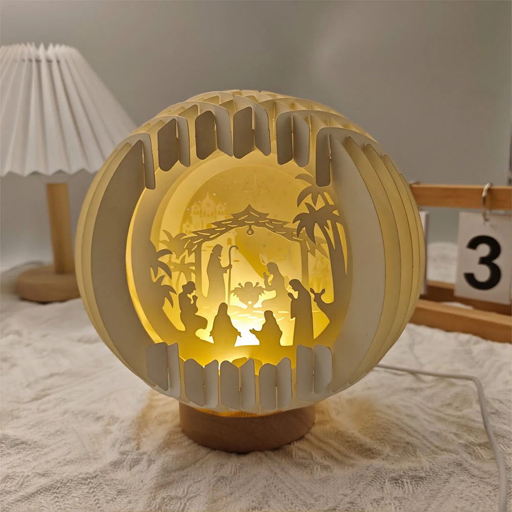 Paper Cutting Nativity Scene: A Glowing Embrace of Christmas Faith & Wonder