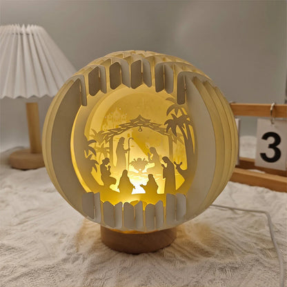Paper Cutting Nativity Scene: A Glowing Embrace of Christmas Faith & Wonder