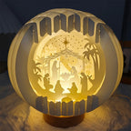Paper Cutting Nativity Scene: A Glowing Embrace of Christmas Faith & Wonder
