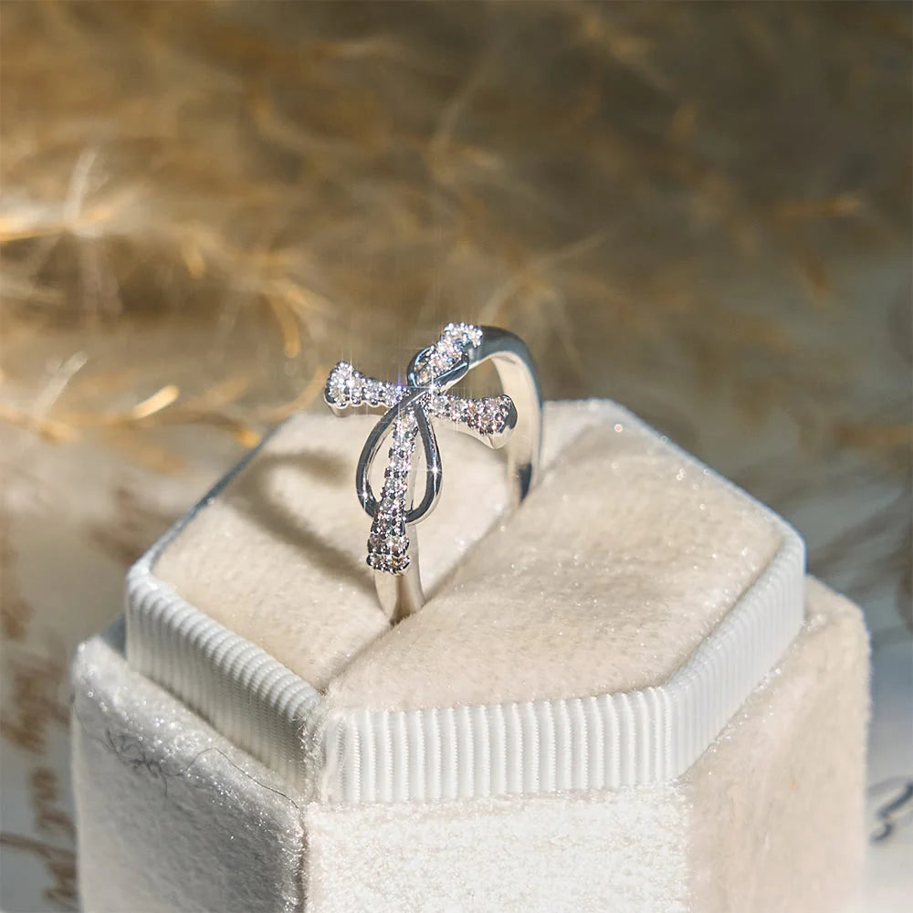 Golden/Silver Mobius Cross Ring: Carry His Grace in Daily Wear